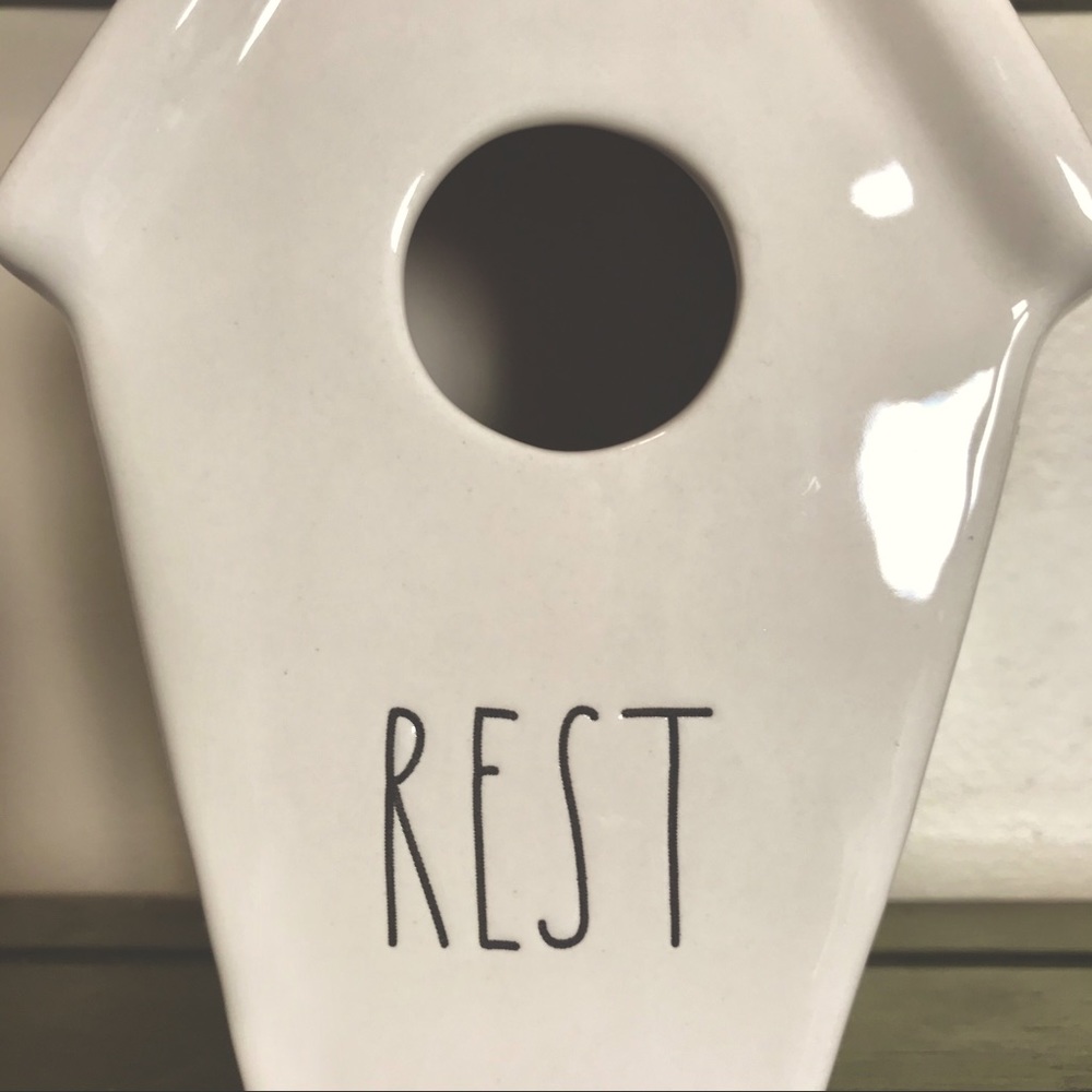 NEW Rae Dunn REST Ceramic Birdhouse Bird House 9” - Picture 6 of 8